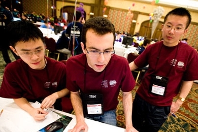 MIT's team competes at the International Collegiate Programming Contest.