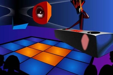 A screenshot from AudiOdyssey, an experimental computer game designed by MIT and Singaporean students to be accessible to both the visually impaired community and mainstream gamers.