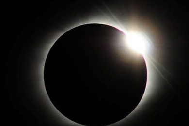 Eclipse photo byÂ David Cornfield, a member of the MIT cruise ship tour group, shows the "diamond ring" effect as the sun emerges from totality.