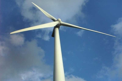 A wind turbine in New Zealand. MIT students are working with the Department of Facilities to assess where to locate a wind turbine on campus.