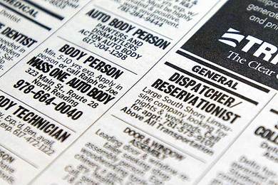 Newspaper employment listings