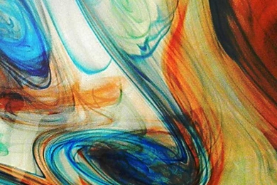 The Weather in a Tank curriculum includes several rotating tank experiments, that are designed to help students understand how Earth's atmosphere
and oceans work - an image from the Dye stirring experiment is shown here.