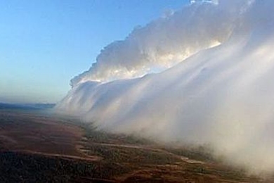 Morning Glory clouds in Australia are one example of internal waves in the atmosphere.