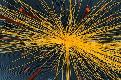 Proton-proton collisions at the Large Hadron Collider produce hundreds of particles. Some of those particles form pairs that display an unexpected correlation.