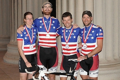 From left to right: Laura Ralston, Nick Loomis, Zach Labry, Michael Garrett.
