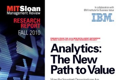 Cover of MIT Sloan Management Review, with headline "Analytics: The New Path to Value"