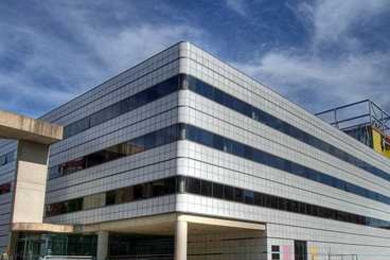The Media Lab building is one of the many I.M. Pei-designed buildings on campus.