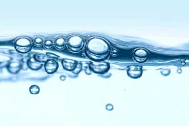 bubbles on a watery surface