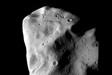 A Rosetta mission image of the asteroid 21 Lutetia.