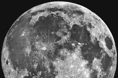 Closeup image of the moon