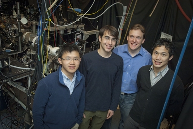 From left, Lawrence W. Cheuk, Ariel T. Sommer, Martin W. Zwierlein and Mark J.-H. Ku