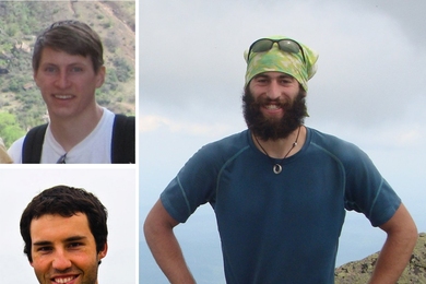 Clockwise from top left: Brad Black, William Dawson and Samuel Shaner.