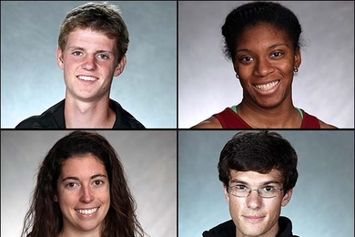 Clockwise from top left: Kyle Hannon, Portia Jones, Lauren Kuntz, and Stephen Serene.