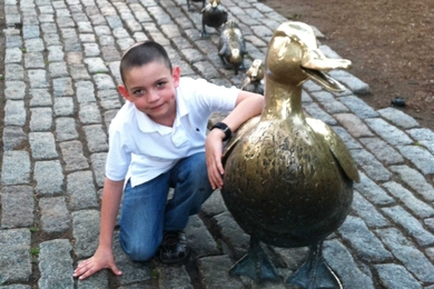 Tommy McGraw, an eight-year-old boy from Seattle, came to Boston for treatment in his fight against cancer. The MIT Chess Club welcomed Tommy and his nine-year-old sister, Katie, as honorary members during their time in Boston. 
