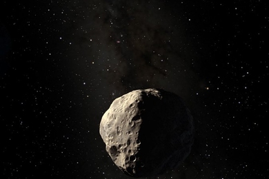 An artist's rendering of the asteroid Apophis.