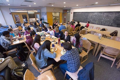 Students gather during the lunch portion of Concourse's signature Friday seminars.