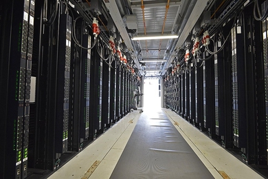 Interior of the supercomputing EcoPOD