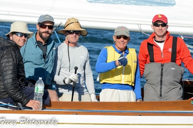 From left: Matt Lindblad, Richard Feeney, Jonathan Farrar, Bill Widnall '58, and Riley Schutt '09