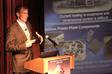 Slade Gardner at the 2014 Materials Day Symposium