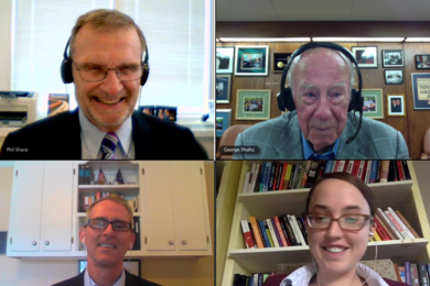 Phil Sharp, George P. Shultz, Bob Inglis, Leah Stokes webinar