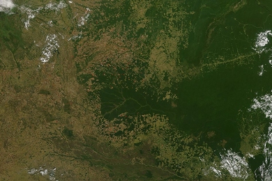 The Brazilian state of Mato Grosso, where massive deforestation has taken place
