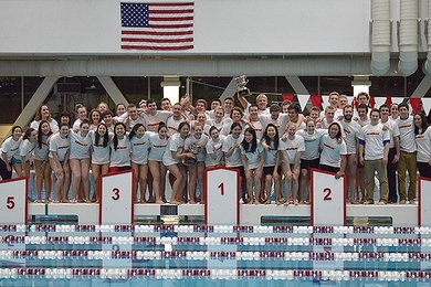 MIT won both the Men's and Women's NEWMAC Swimming and Diving Championships held at the Zesiger Center Pool.