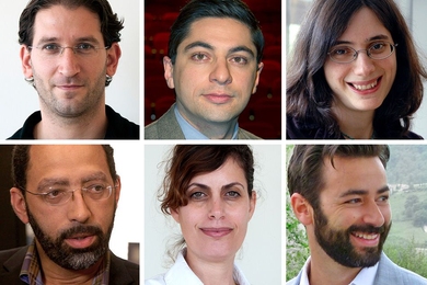 Clockwise from top, left: Itay Tirosh, Benjamin Izar, Aviv Regev, Alex Shalek, Orit Rozenblatt Rosen, and Levi Garraway
