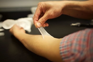 “It’s an invisible layer that can provide a barrier, provide cosmetic improvement, and potentially deliver a drug locally to the area that’s being treated. Those three things together could really make it ideal for use in humans,” Daniel Anderson says.