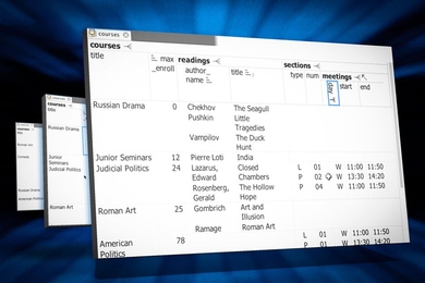 A new database interface looks like a spreadsheet. Users don’t need to know database scripting languages such as SQL to create new database queries.