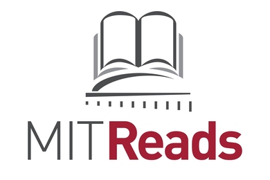 Drawing of open book as the MIT Reads logo