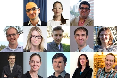 First row (left to right): Matteo Bucci, Tal Cohen, and Ali Jadbabaie. Second row (left to right): Zachary P. Smith, Stefanie Mueller, Adam Belay, David Sontag, and Virginia Vassilevska Williams. Third row (left to right): Max Shulaker, Jennifer Rupp, Ryan Williams, Carmen Guerra-Garcia, and Zachary Hartwig