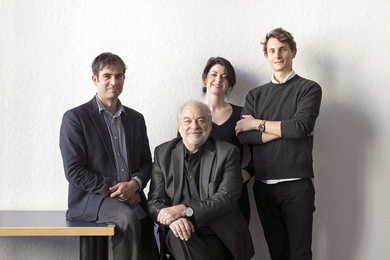 The team behind DesignX, a new design entrepreneurship accelerator from the MIT School of Architecture and Planning: (left to right) Gilad Rosenzweig, executive director for DesignX; Dennis Frenchman, the Class of 1922 Professor of Urban Design and Planning and faculty director of the program; Andrea Chegut, research scientist in the MIT Center for Real Estate and director of the MIT Real Estate I...