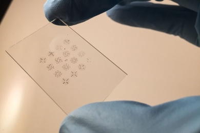MIT researchers have fabricated a stamp made from forests of carbon nanotubes that is able to print electronic inks onto rigid and flexible surfaces. 