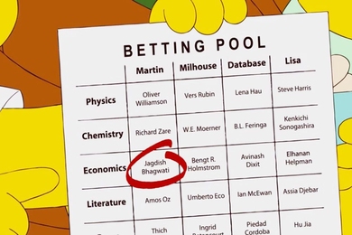 A tweet noting "The Simpsons"' prediction of a Nobel Prize for Professor Bengt Holmström was @MIT's most popular to date. 