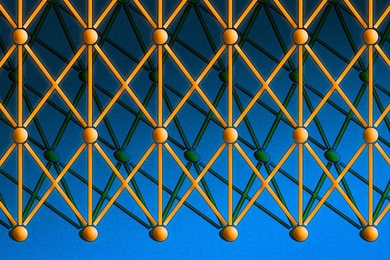 Most applications of deep learning use “convolutional” neural networks, in which the nodes of each layer are clustered, the clusters overlap, and each cluster feeds data to multiple nodes (orange and green) of the next layer.
