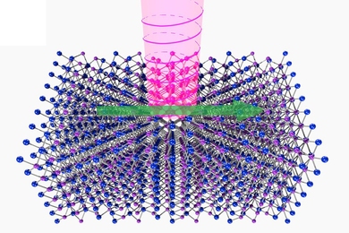 Researchers have observed a novel phenomenon in sheets of tantalum arsenide that mimics the behavior of theorized (but never observed) particles called Weyl fermions. 
