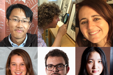 Top row (l-r): James Deng, Jesse Feiman, Jessica Gordon. Bottom row: Jorlyn Le Garrec, Albert Lopez, Jiwon Victoria Park. 
