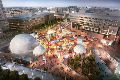 A rendering of The HUB in Boston's Government Center.