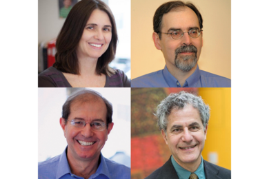 Clockwise from top left: Shafi Goldwasser, Tomás Lozano-Pérez, Michael Sipser, and Silvio Micali.