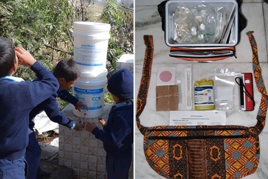 This wearable water quality test kit (early prototype pictured at left) provides a simple, accessible way to test the presence of E. coli in drinking water. A J-WAFS Solutions grant will enable an MIT research team to develop a regionally-appropriate commercialization strategy to ensure that these test kits can be accessible to rural and urban communities in Nepal as well as the other areas in Sou...