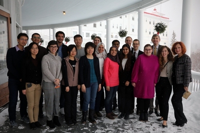 Each January, the Microsystems Annual Research Conference (MARC) brings together MIT faculty and students with industry partners to highlight cutting-edge research in research in microsystems, nanotechnology, and more. MARC is led and organized by a student committee (pictured here), with support from the staff of the Microsystems Technology Laboratories. 