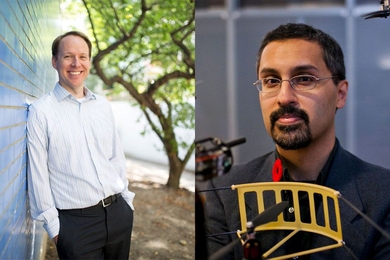 Benoit Forget, associate professor of nuclear science and engineering (left) and Nicholas Roy, professor of aeronautics and astronautics (right)