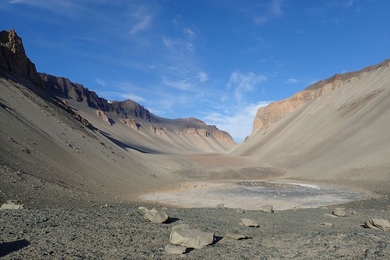 Don Juan Pond in Antarctica.