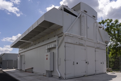 TX-GAIA is housed inside of a new EcoPOD, manufactured by Hewlett Packard Enterprise, at the site of the Lincoln Laboratory Supercomputing Center in Holyoke, Massachusetts.