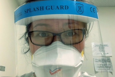 “I’m grateful that I have skills to contribute during this time when the hospital needs our help and patients need our help,” says Picower Institute researcher and Massachusetts General Hospital neurologist Diane Chan, who has been helping evaluate patients in respiratory illness clinics during the coronavirus pandemic.