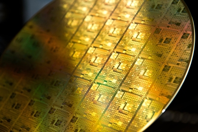 A fully depleted silicon-on-insulator complementary metal-oxide-semiconductor circuit wafer