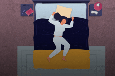 graphic of someone sleeping