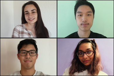 Headshots of four MIT students