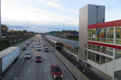 Stock photo of a highway in Chicago