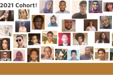 A collage of portrait photos of around 30 Global Teaching Lab Sudan participants